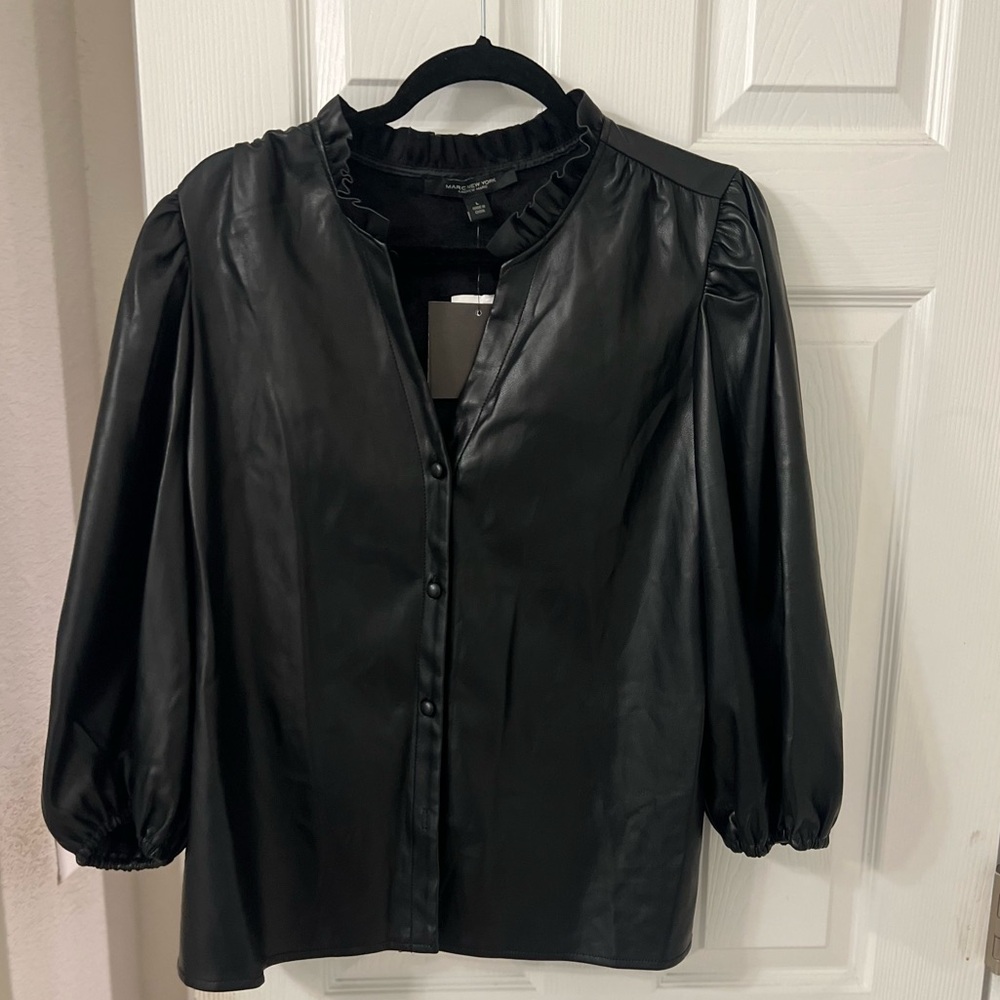 Brand New Marc New York Faux Leather Top